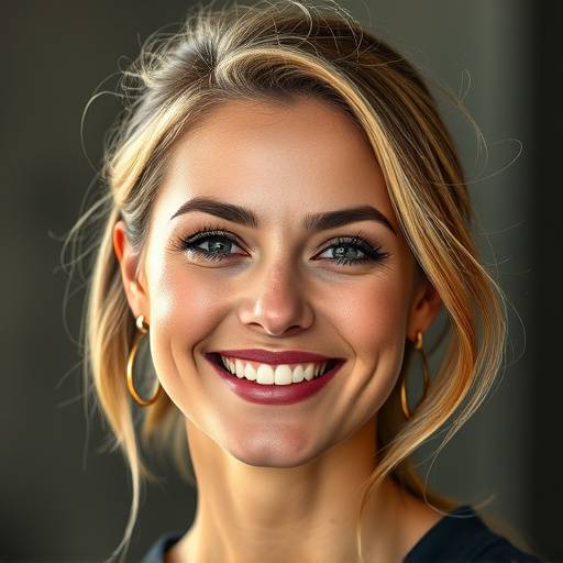 Professionele headshot van een actrice die lacht
